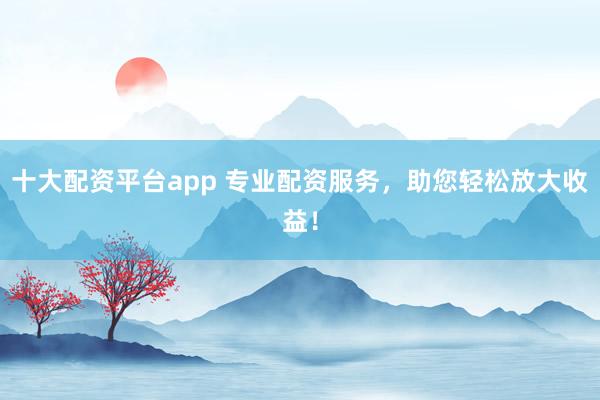 十大配资平台app 专业配资服务，助您轻松放大收益！