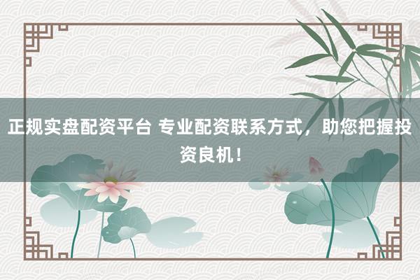 正规实盘配资平台 专业配资联系方式，助您把握投资良机！